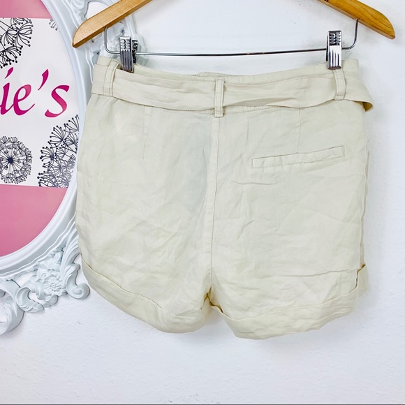 Cotton On / Tan Tie Waist Cuffed Shorts - Picture 2 of 7